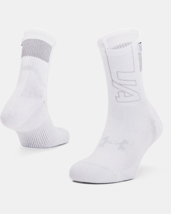 Unisex UA Armour Dry™ Run Crew Socken, White, pdpMainDesktop image number 0